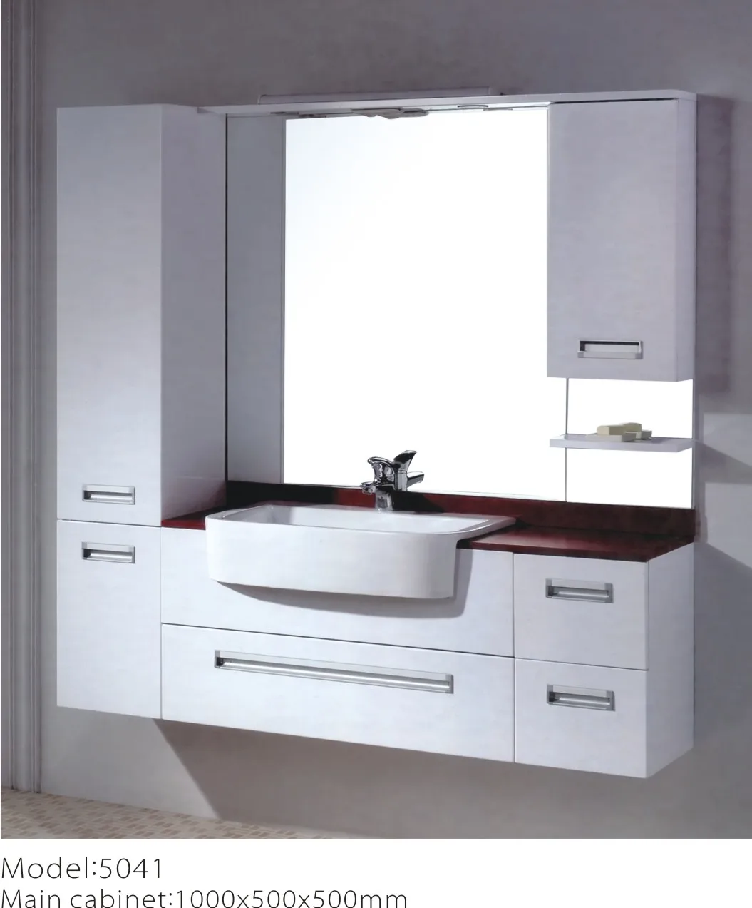 18mm Thailand Oak Wooden Customized New Arrival Modern Bathroom Cabinet