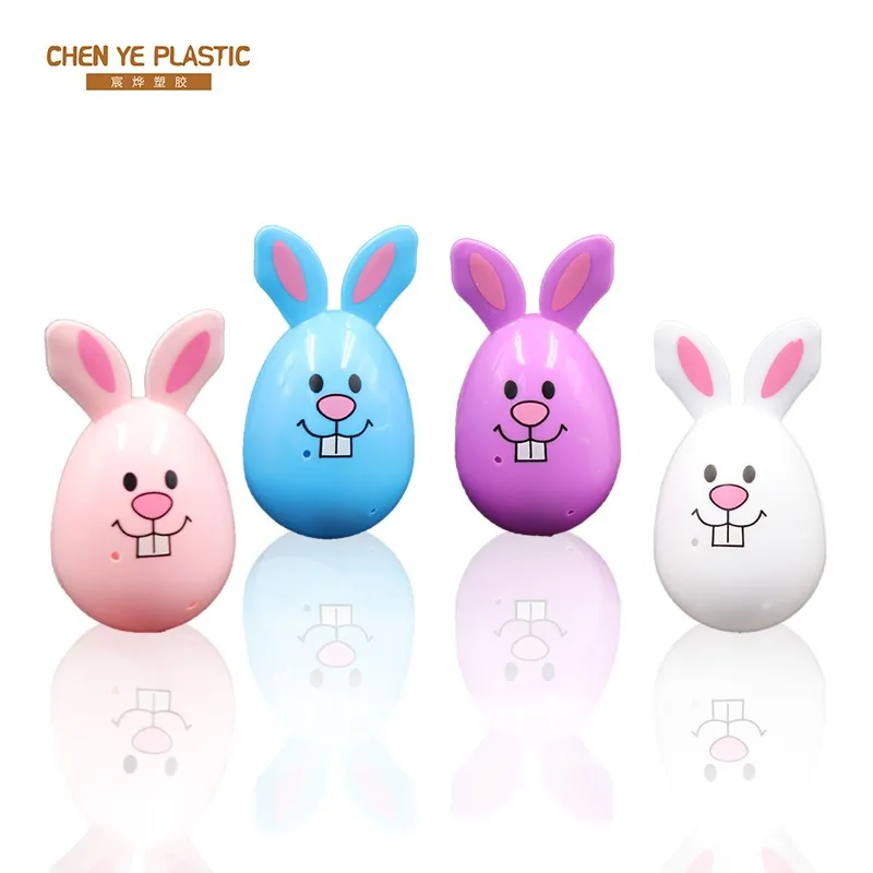 Hot sale surprise toy rabbit plastic easter eggs for children