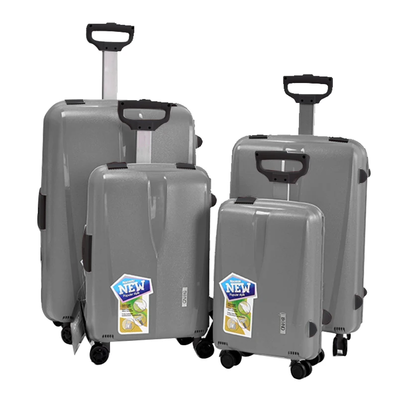 TL 4pcs Fashion PP Case sets,18inch 22inch 25inch 29inch travelling bags trolley luggage,cheap stock suitcase
