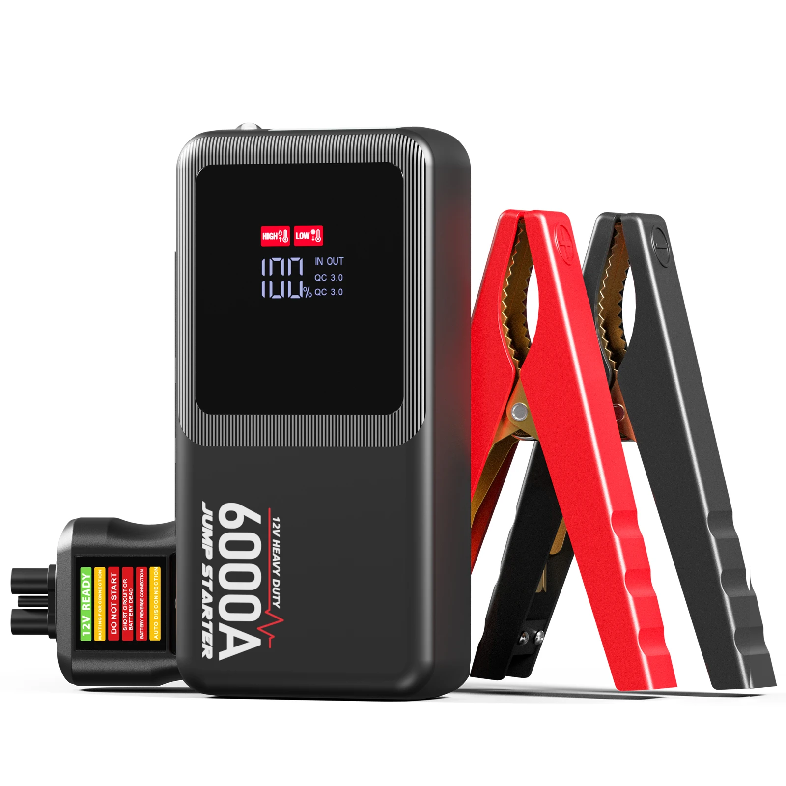 12v 22000mAh 6000A High Power Car Jump Starter Power Bank / Multi-Function Portable Lithium Battery Booster Car Starter