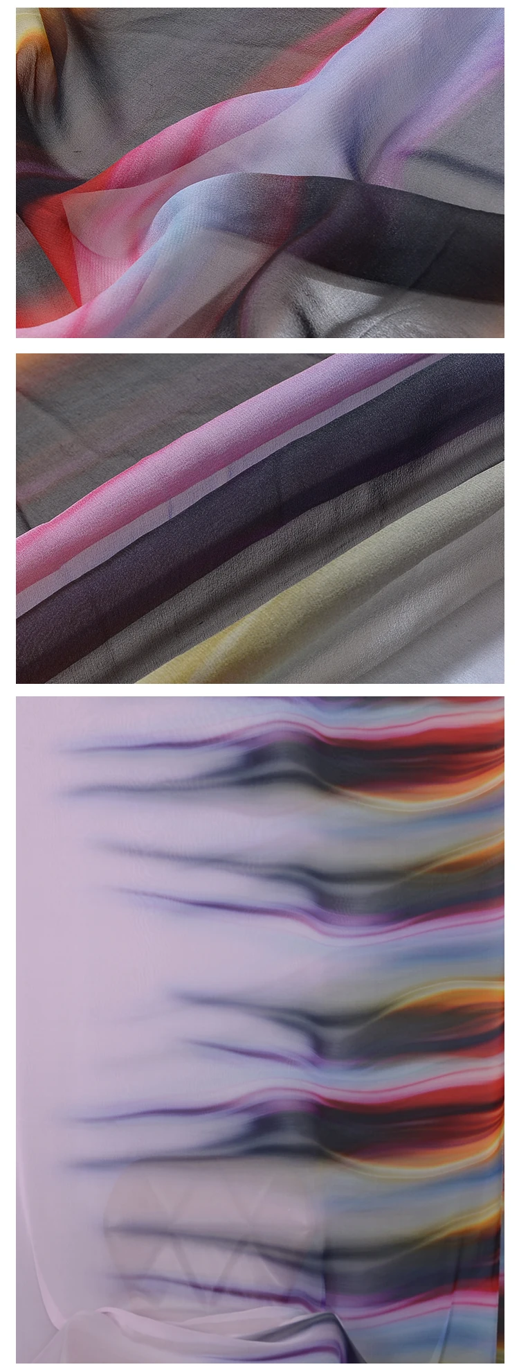 top quality gradient indonesia Digital Printing Screen floral clothing Dress Print Designer Chiffon Silk georgette Satin Fabric