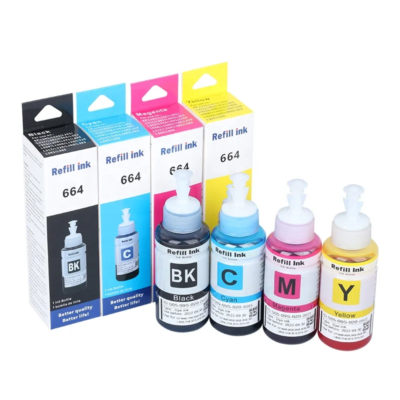 high quality desktop printer 673/664/672 dye ink universal refill dye Ink For Epson