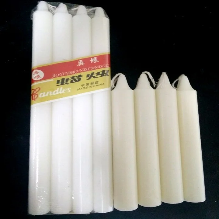 Household Unscented Daily White Taper Candles with Any Size