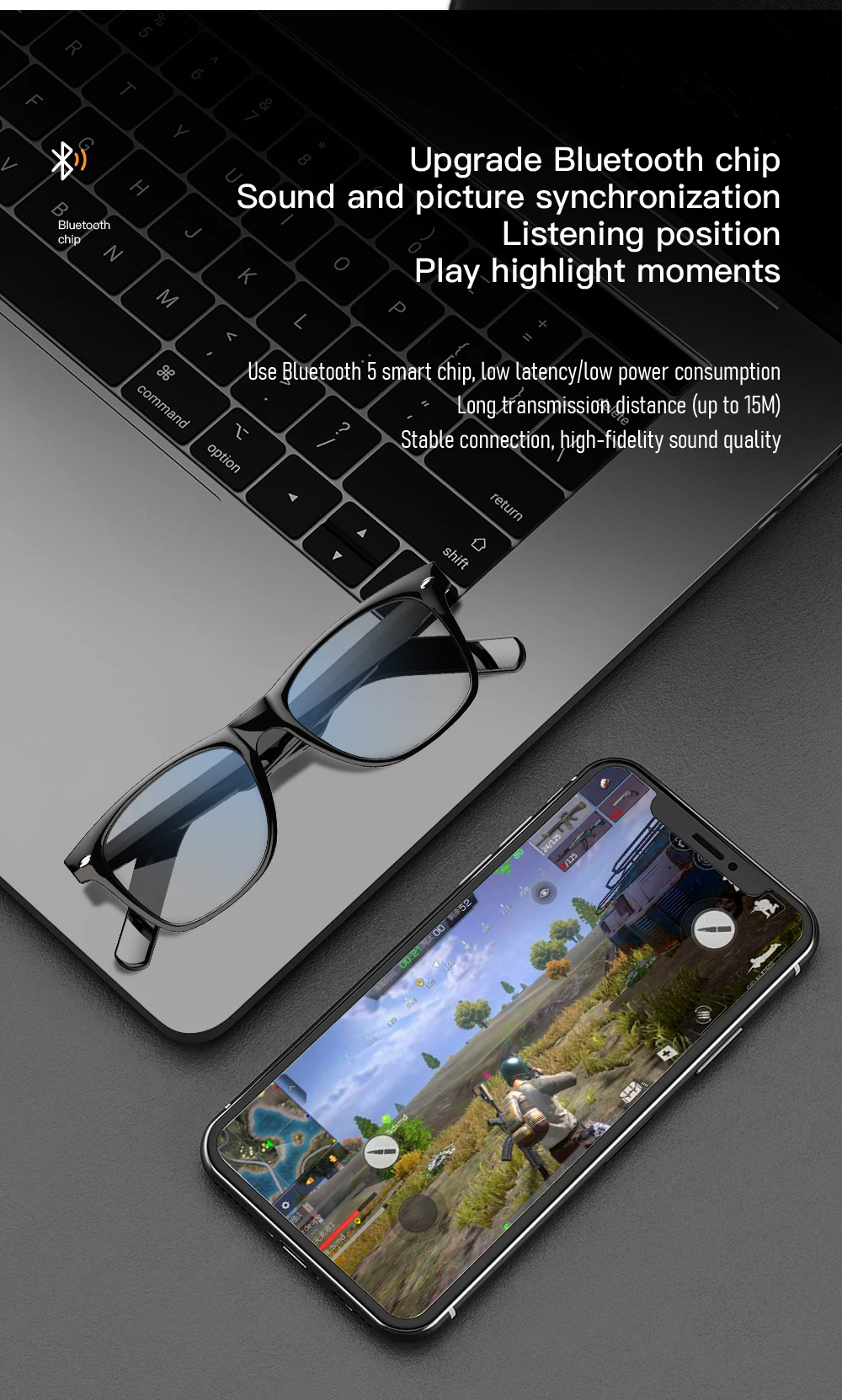 Fashion Sunglasses Newest 2022 Bluetooth Glasses Smart Glasses Sunglasses Android Calling Wireless Music Glasses Headphone