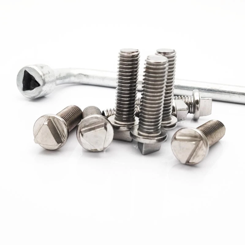 DIN 22424 Tamper Proof  Reusable Two Way Security Fasteners Security Tri Head Triangle Head Bolts For Mining