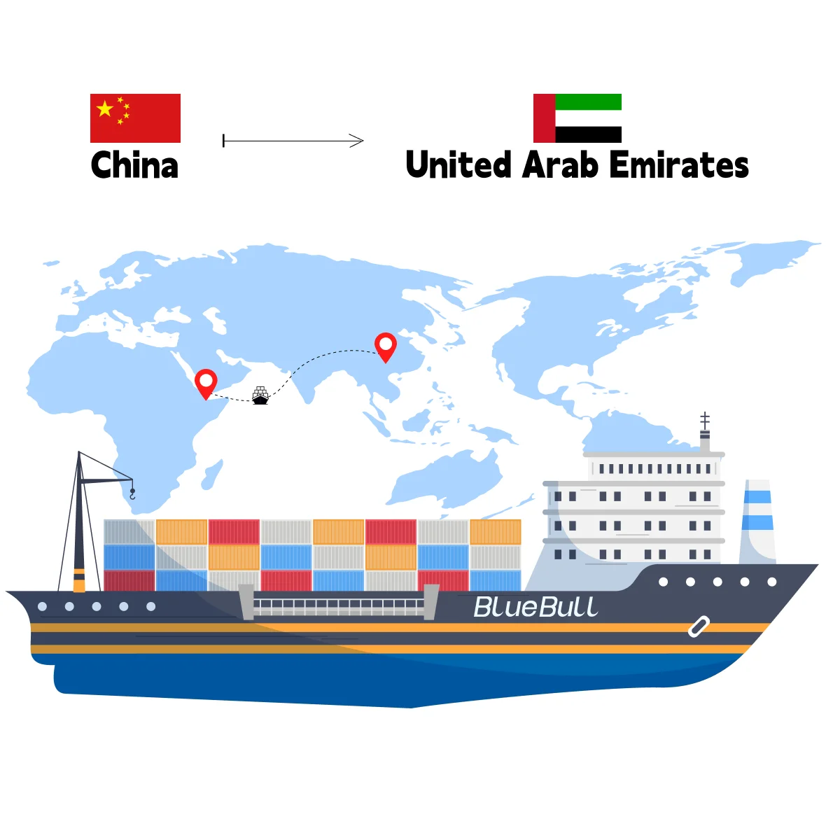 Air/Sea/Ocean freight forwarder Shipping Agents China to United Arab Emirates dubai UAE