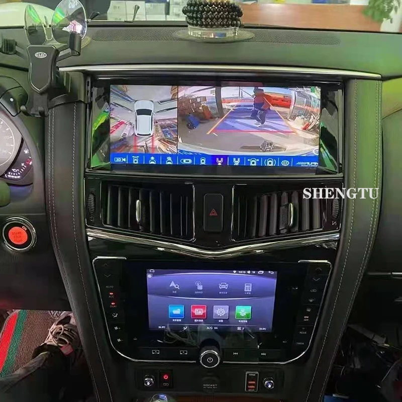 New product Audio Stereo android car radio dvd player 12.3 inch+8 inch 12.3For Nissan Patrol Y62 Infiniti Qx80 2010 - 2020