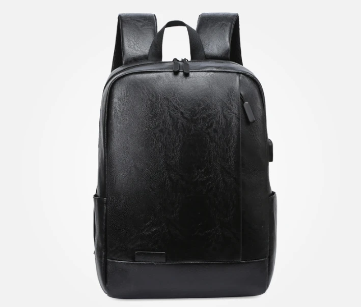 2024 Vintage Softback Man PU Faux Leather Foldable Lightweight Laptop Backpack Outdoor Travel Hiking Notebook School Bag