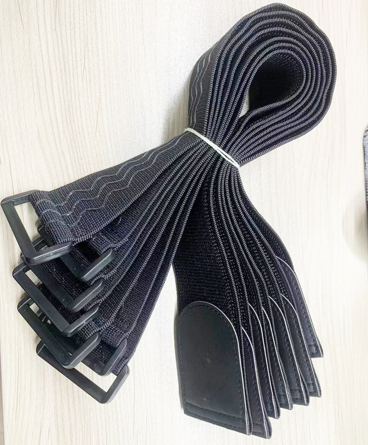 Silicone printed Stretch Sports strap Anti-slip Legs Bondage Black Buckle Hook And Loop Elastic Strap