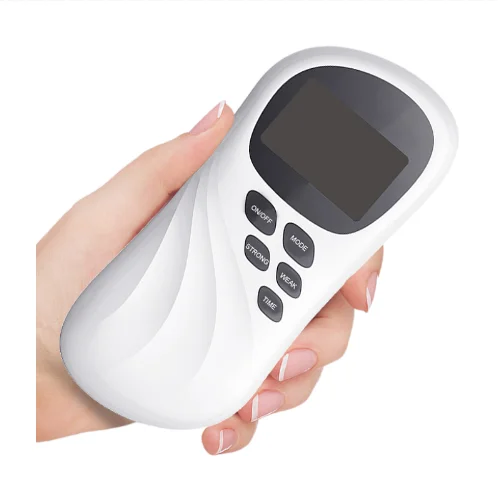 Microcurrent Digital Muscle Stimulator Mini Sticker Tens Unit Electric Pulse With Massage Slipper Mini Portable Neck Massager