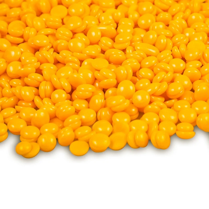 Depilatory Shimmer Orange Hard Wax Beans Customized Packaging Hair Removal Rosin-free Wax 100g