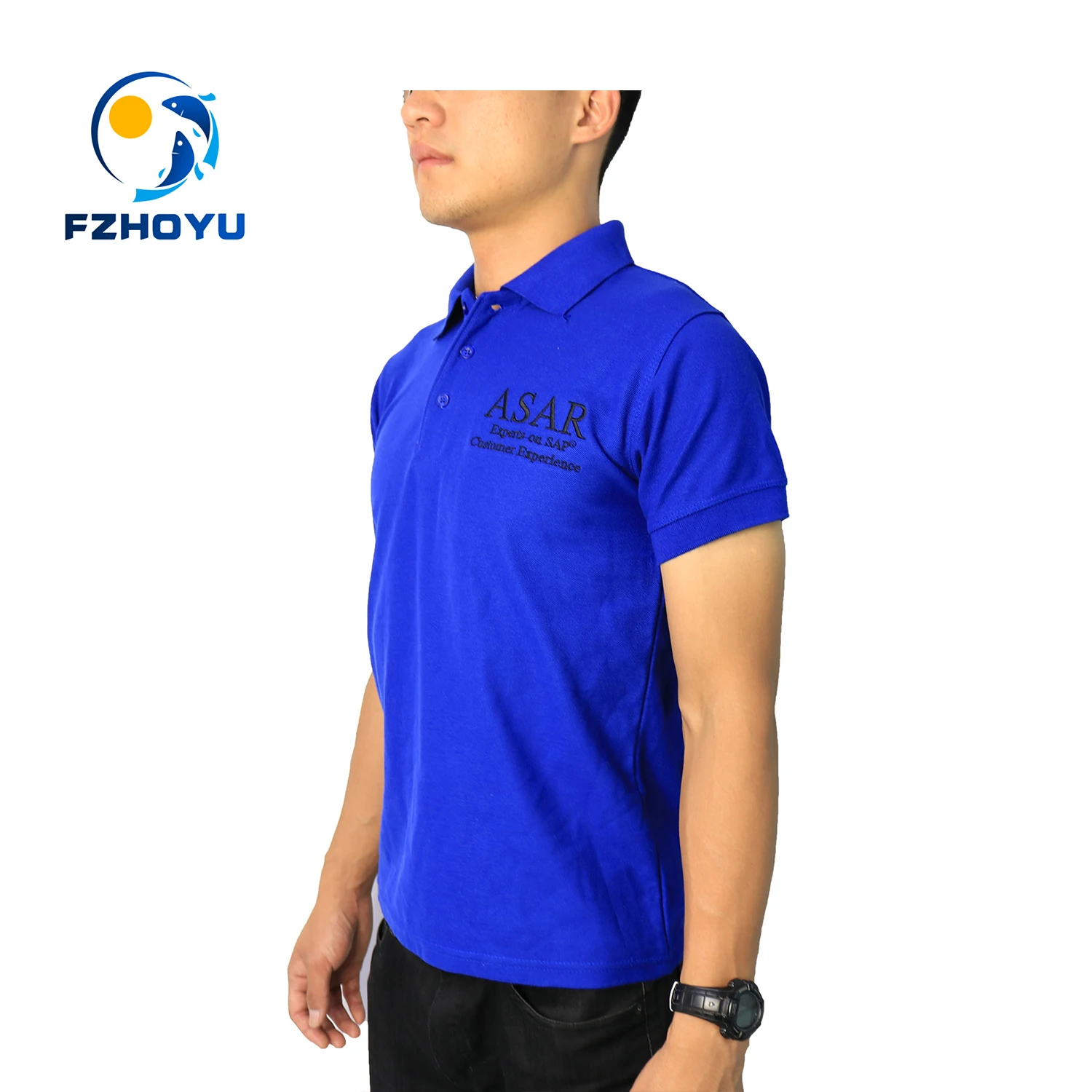 
 Мужская хлопковая рубашка-поло стандартного кроя  