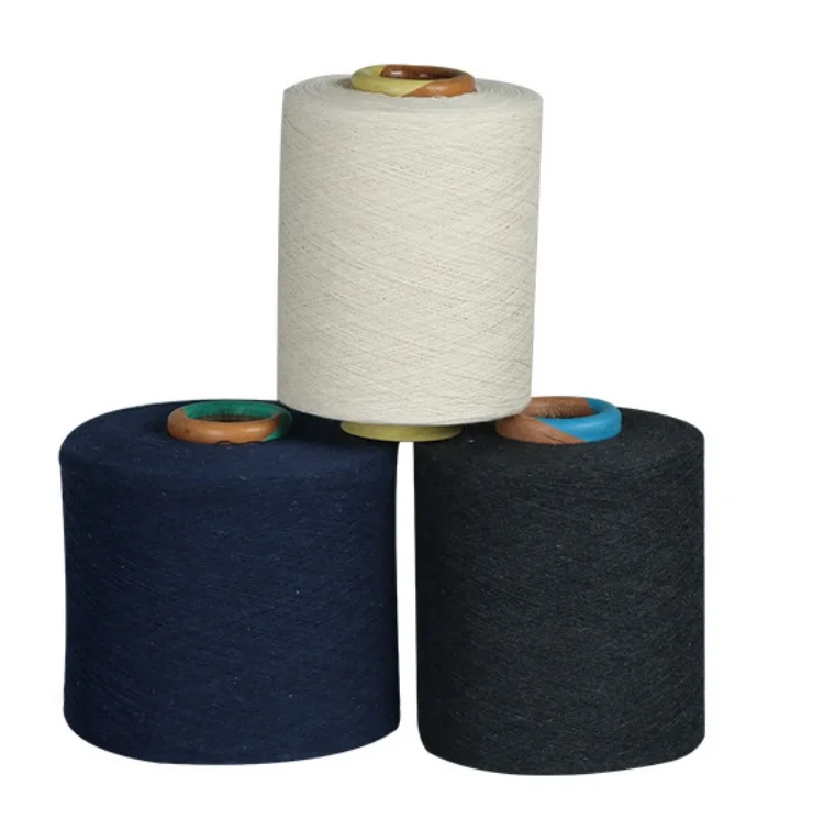 Black Color Ne6s 8s 12s regenerated cotton knitting glove yarn