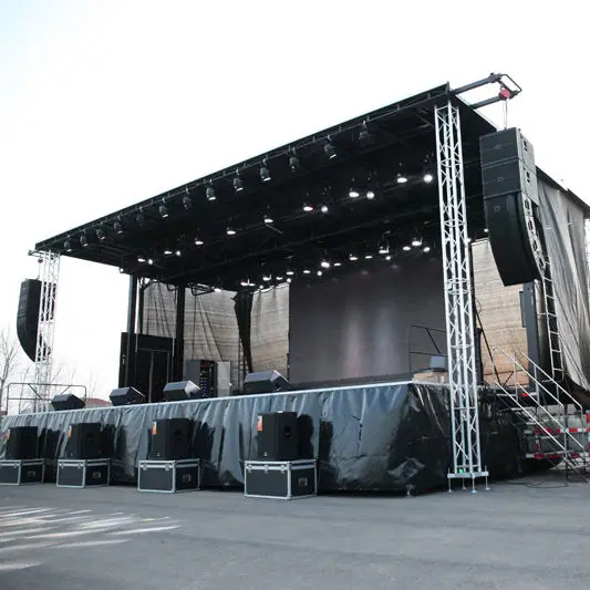 45ft Gospel Hydraulic Semi Semi-Trailer Mobile Stage For Music Concerts Crusade Outreach Mobile Stage Trailer