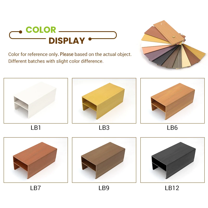 Anti-insect Indoor Baffle Stretch Ceiling Hollow Design WPC Ceiling