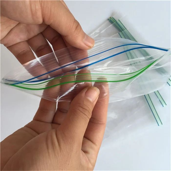 
Eco Friendly Clear Poly LDPE PE Transparent Zipper Double Zipper Food Storage Bag 