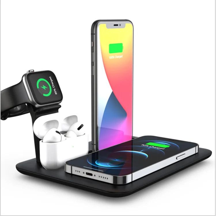 Amazon 15w Fast Charging Magnetic 4 In 1 Quick Wireless Charger  Station Charging Stand & Holder
