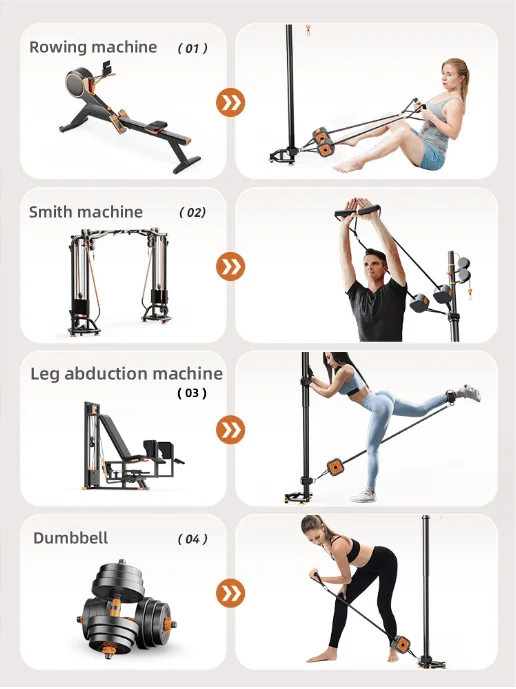 Power Pump Exercise Machine Abdominal Muscles Slim Functional Crunch Trainer Integrated Fitness Resistance Strength Training