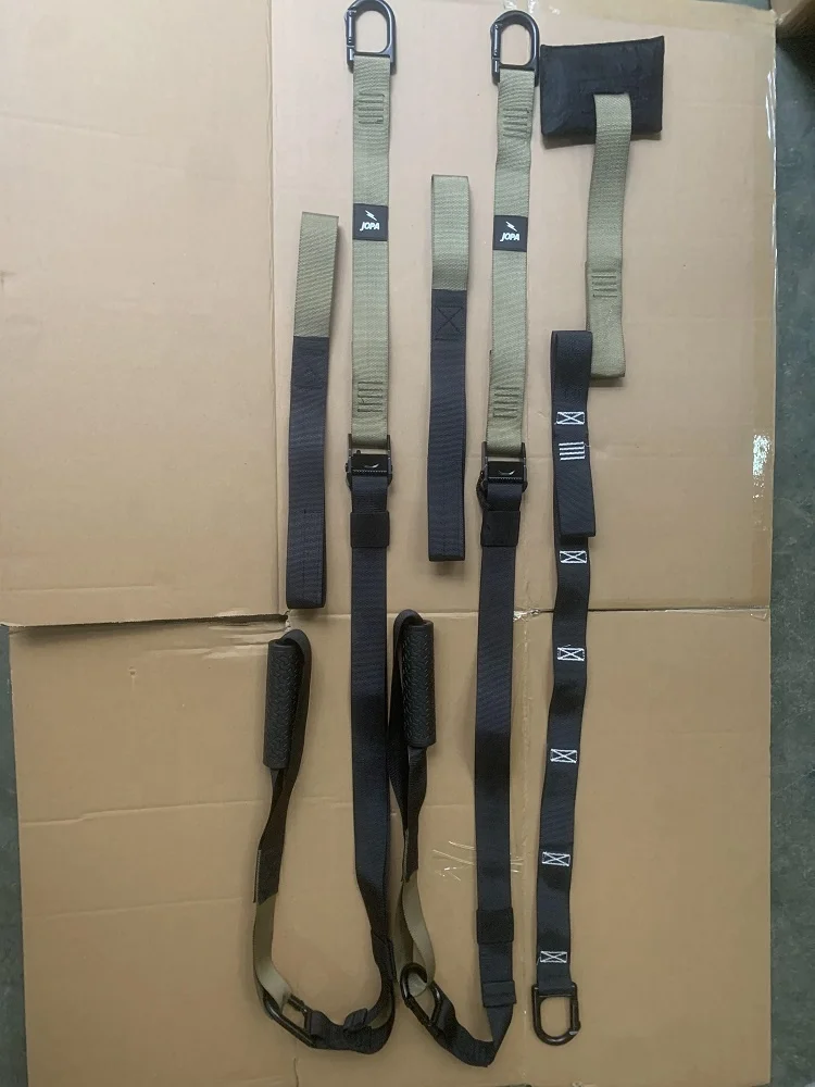 Wellshow Sport Suspension Straps Bodyweight Suspension Sling Trainer System Kit For Home Fullbody Workout