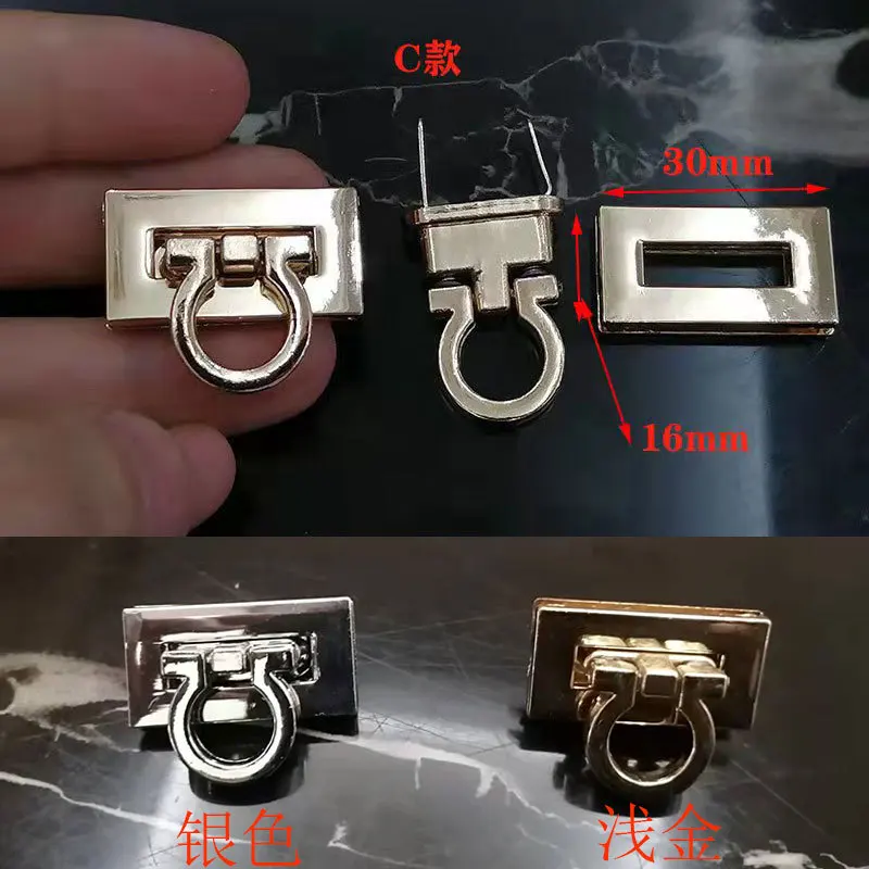 Wholesale Bag Accessories Metal Bag Push Snap Twist Turn Lock Hardware Buckle Bag Closure