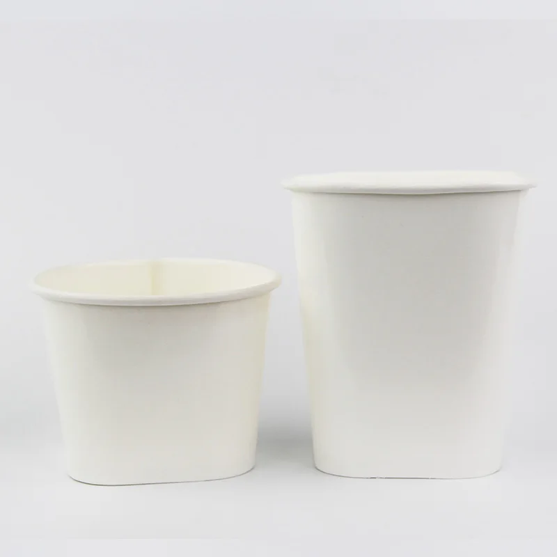 12oz 8oz 16oz Custom Printed Square Paper Cup for ice cream with lid and spoon