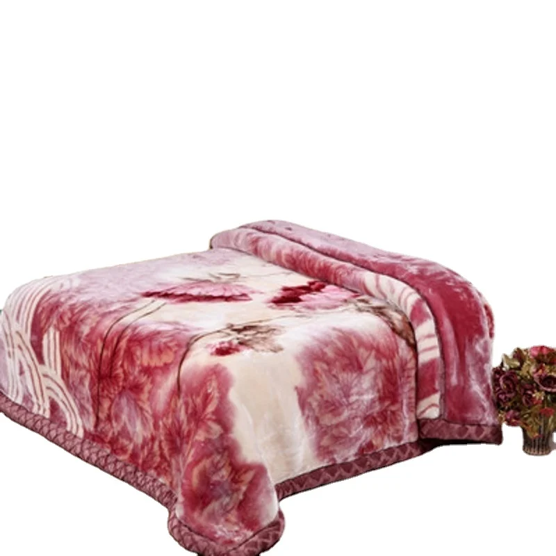 Wholesale Factory Cheap 100% Polyester Luxury Double Layer Raschel Soft Polar Fleece Minky Sherpa Blanket Made In China