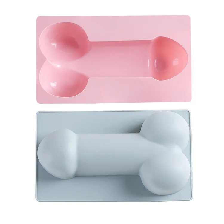 Creative funny sexy penis shaped silicone mold 3d DIY soap mold birthday cake baking mold silicone mould