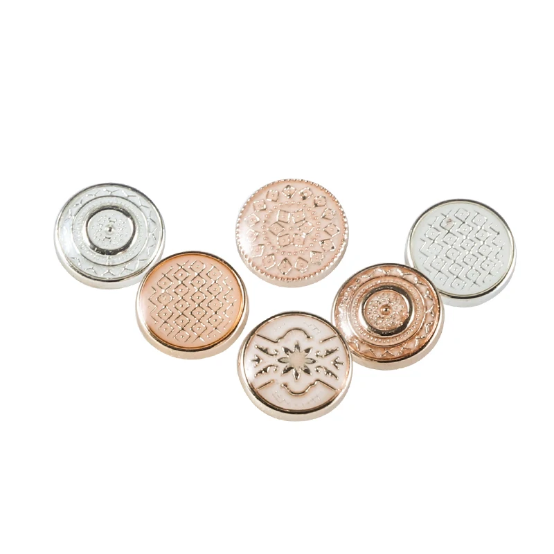 Custom made design plastic garment accessory shank button round sewing vintage shirt button