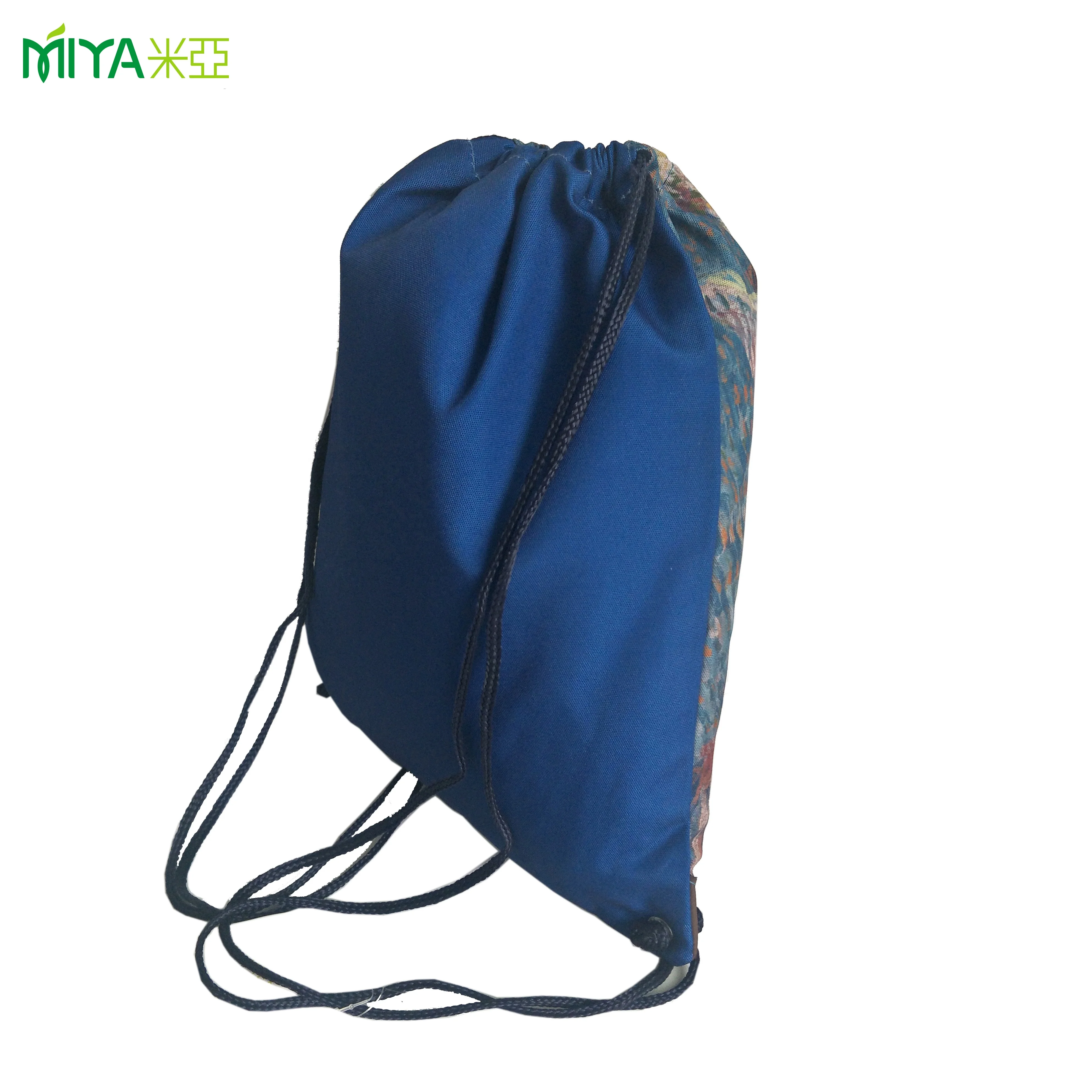 Hot sale Van gogh printed drawstring bag lightweight fashion backpack bag women