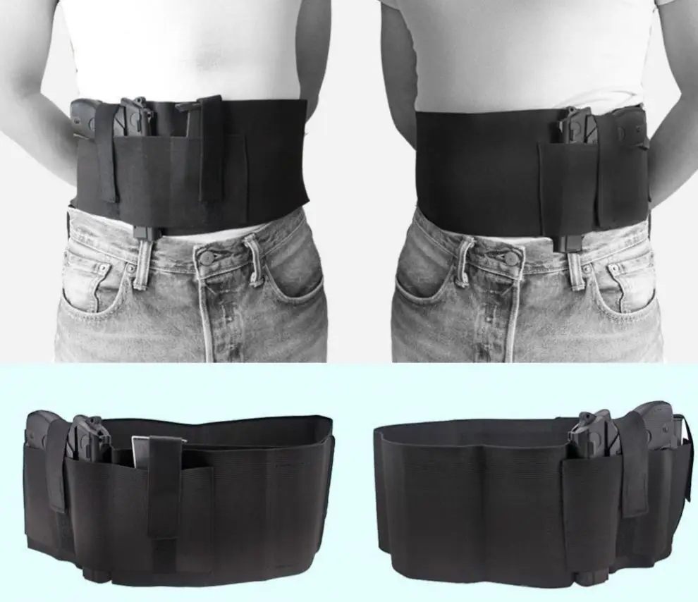 
Custom Military Tactical Concealed Hand Gun Carry Belly Gun Holster Waist Band 