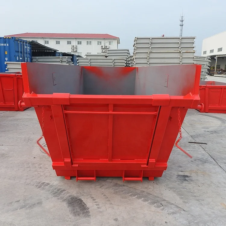 Garbage truck using bins recycling waste skip