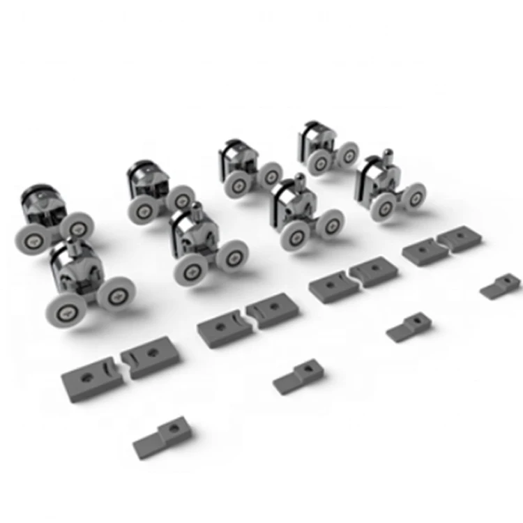 Пластик душевая компоненты ванная комната стекло 3 или 4 панели раздвижные душевая дверь Двусторонняя душевая корпус