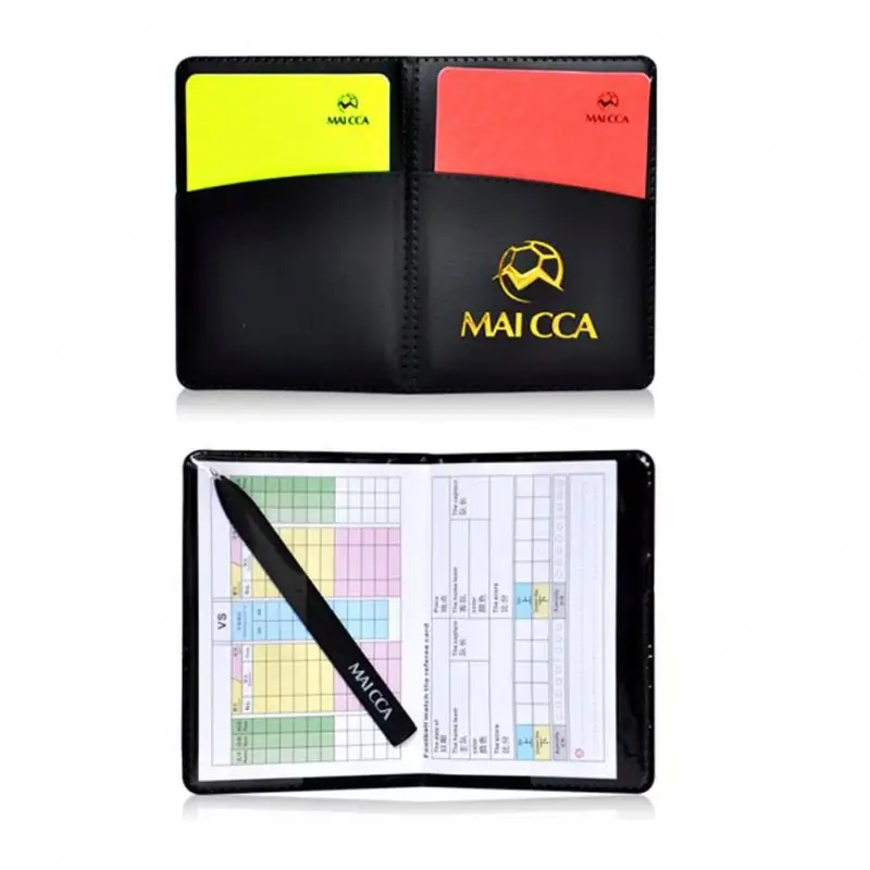 Soccer Referee Cards with Coin Whistle Keychain Red Card and Yellow Card Tool Football Referee Kit Outdoor Survival Equipment