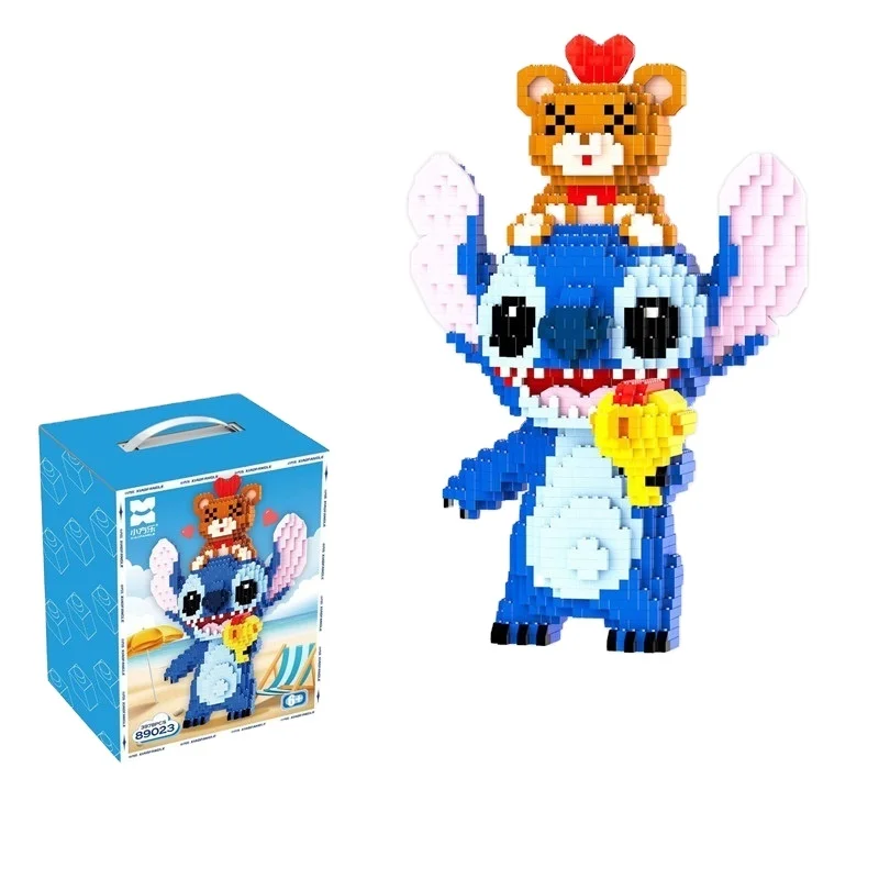 Cartoon MINI Building Stitch Blocks Pink Angie Connecting Bricks DIY Cat Mouse Creative Toys Festival  Gifts Decorations