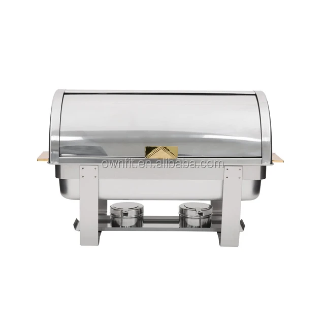 High Quality Kitchen Equipment Stainless Steal Food Warmer Buffet Stove Chafing Dish for Restaurant and Hotel