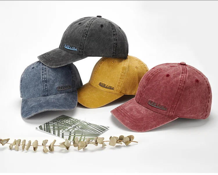 Wholesale Custom Washed Cotton Embroidered Letter Print Baseball Cap Sporty Outdoor Sun Protection Sports Capfor Spring Summer