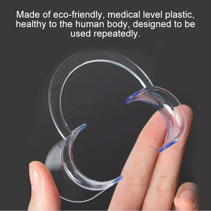 Dental Mouth Gag Dental Medical C Shape Teeth Whitening Mouth Opener Silicone Dental Cheek Retractor Mouth Prop Opener