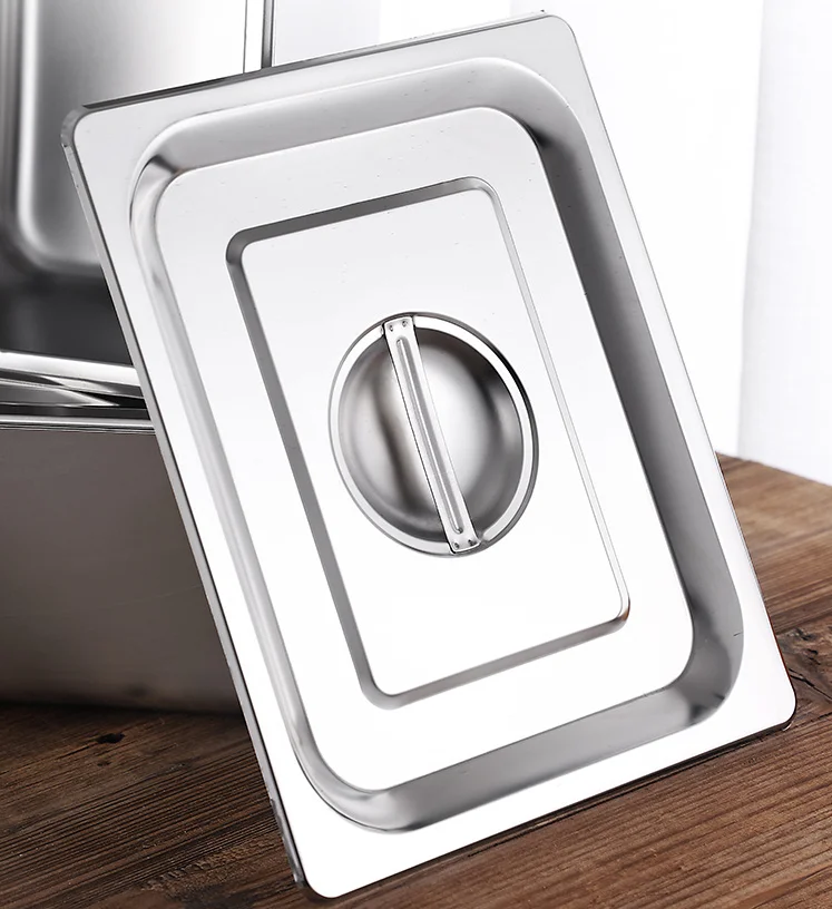 factory supply professional kitchen equipment stainless steel buffet food container full size gn pan with lid