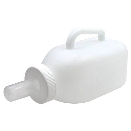 High Quality 1L Livestock Feeding Drinking Bottle Rubber Nipple Plastic Cow/Calf Milk Bottle