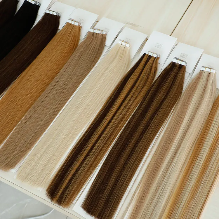 Top Quality Hair Extension Tape In Double Drawn Light Tangling Free Hair Tape Extension Human