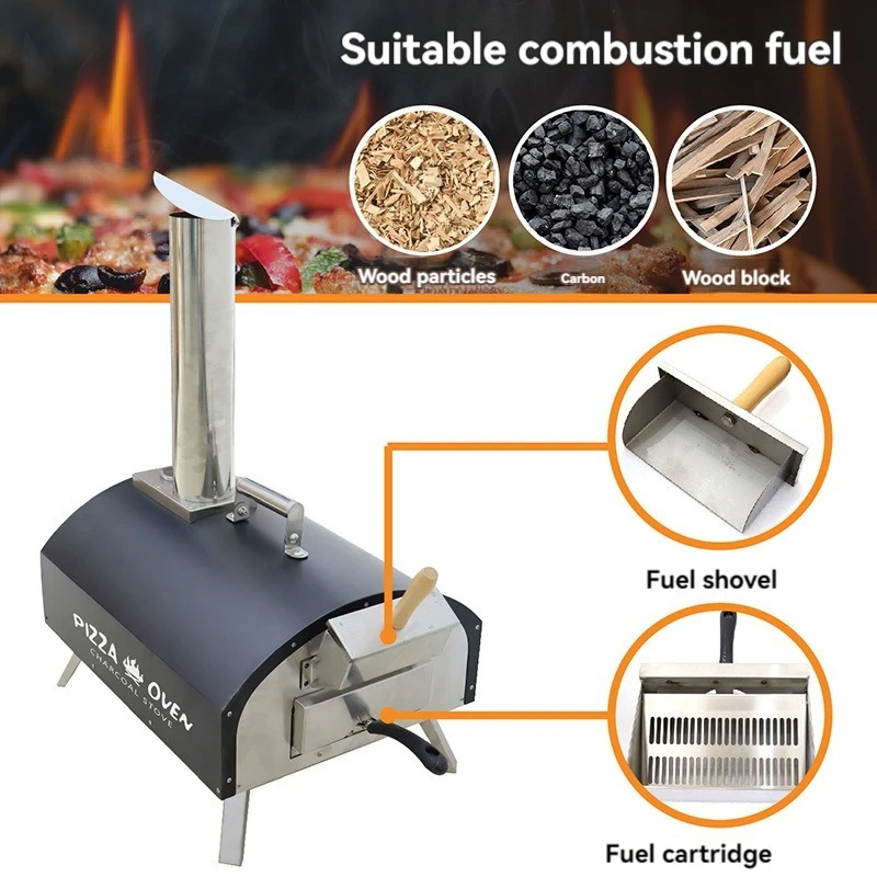 Brand New Design Mobile Pizza Maker Portable Charcoal Fired BBQ Pizza Oven Outdoor for Picnic Use Park