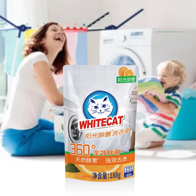 Whitecat порошок жидкое моющее средство для катания на серфинге с мешочком 188g стиральный жидкости одежды