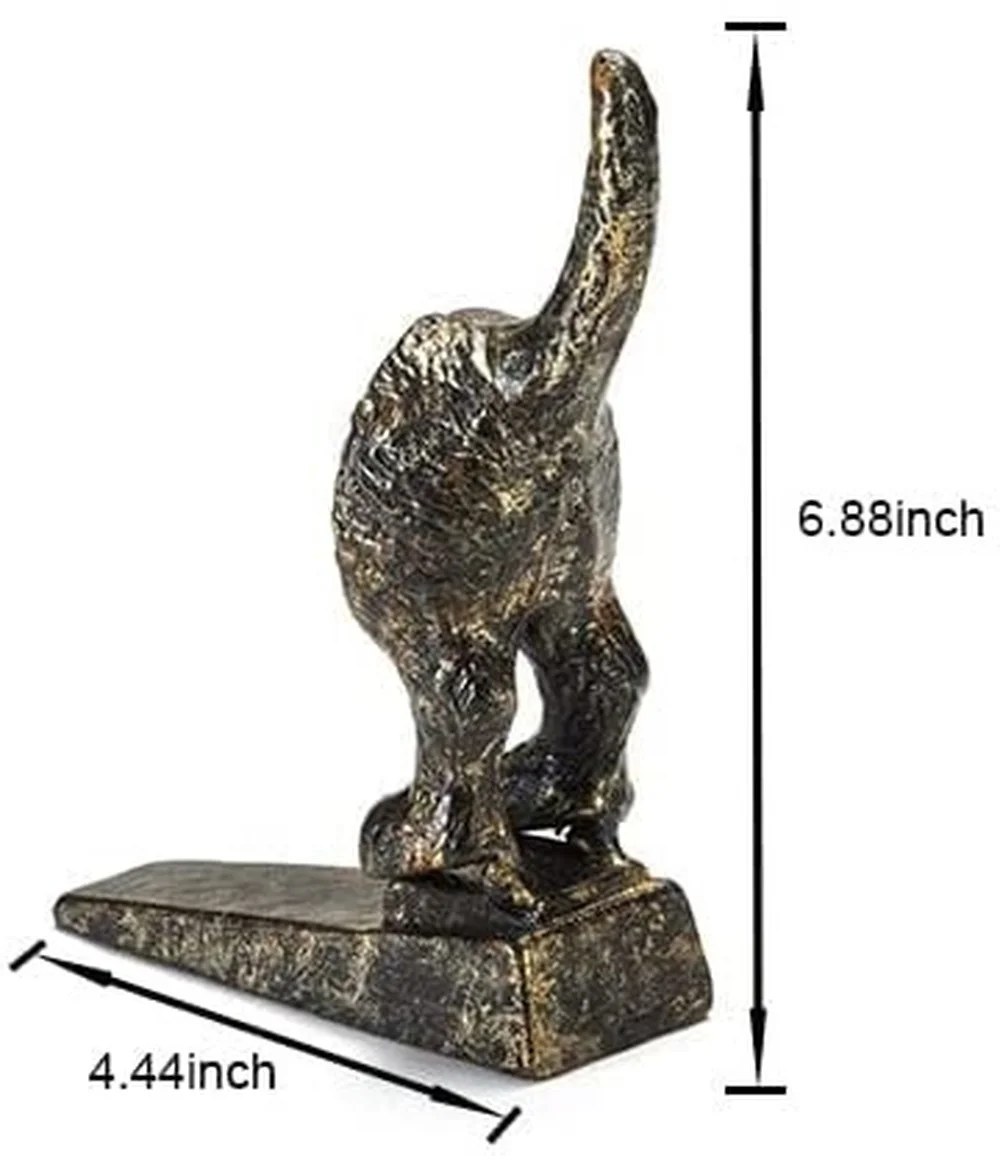 Dog Tail Door Stop Decor Cast Iron Door Stopper Wedge,Heavy Duty Door Stopper