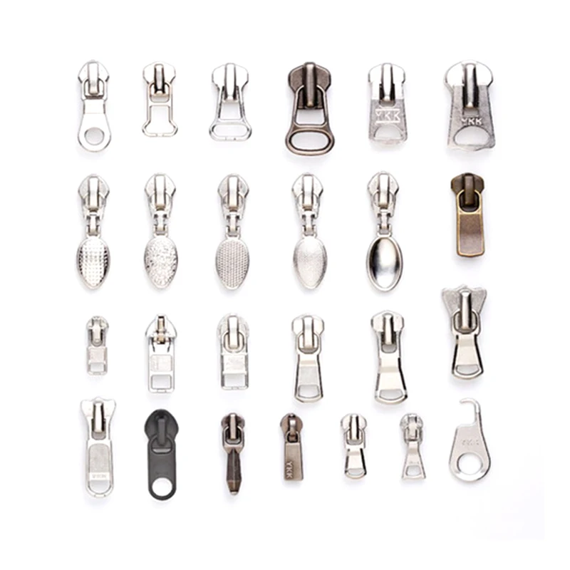 Factory Direct Black Silver Gold Metal Zipper Tag Custom Engraved Logo Brand Zipper Pull