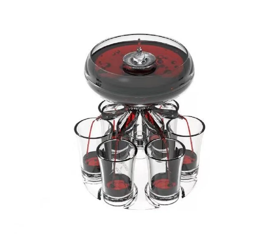 New Multifunctional Wine Cocktail Beer Drink Dispenser 6 Shot Glass Dispenser and Holder Home Party Bar Accessories Tools