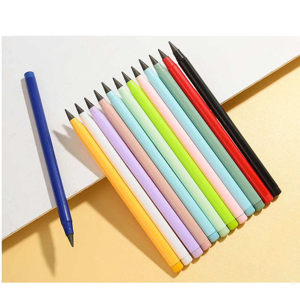 15 Colors Inkless Magic Pencil Everlasting Infinity Reusable Eternal with Eraser