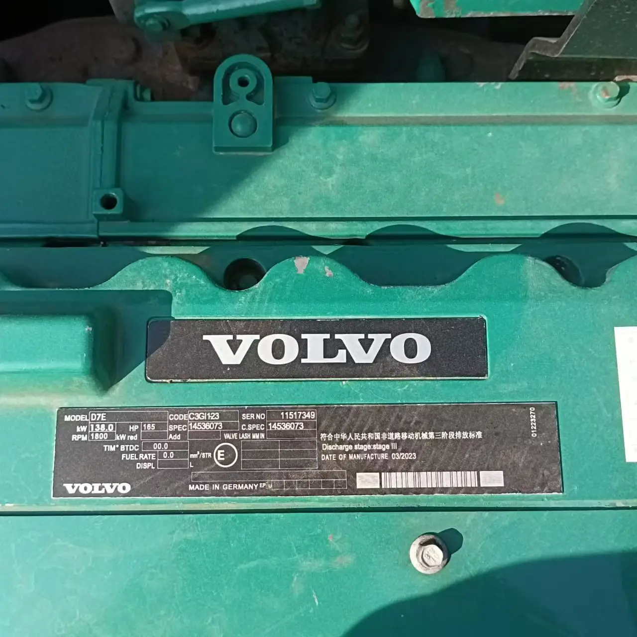 D7E Diesel Engine for Volvo Ec160c Ec180c Ec210c Ec235c Excavator
