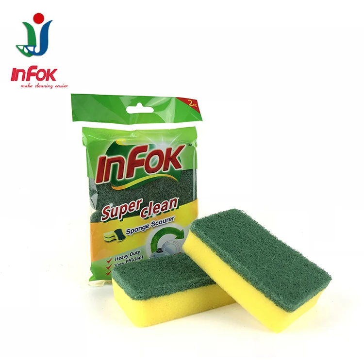 High Quality Colorful Cleaner Cleaning Scrub Wash Kitchen Supplies Sponge Scourer