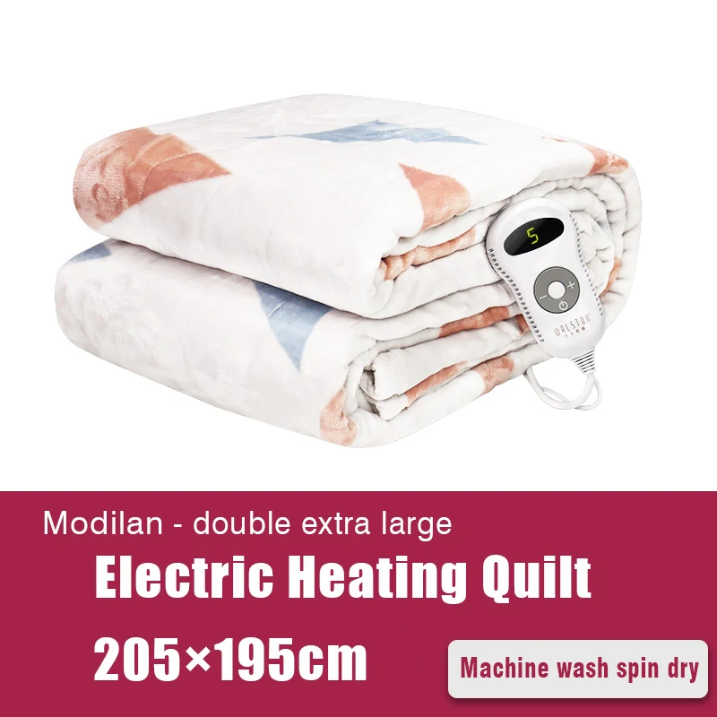 110V 5 Heating Levels 10 Hours Auto Off Machine Washable Electric Blanket Heated Throw with Fast Heating Soft Flannel & Sherpa