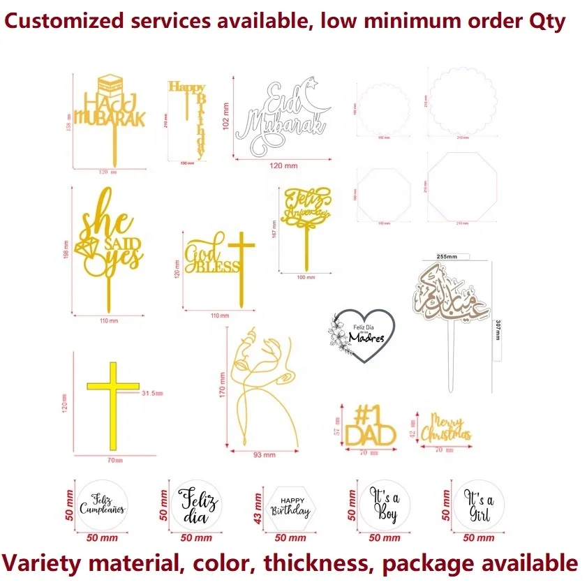 She said yes mirror gold acrylic cake topper for engagement cake decoration party supplies